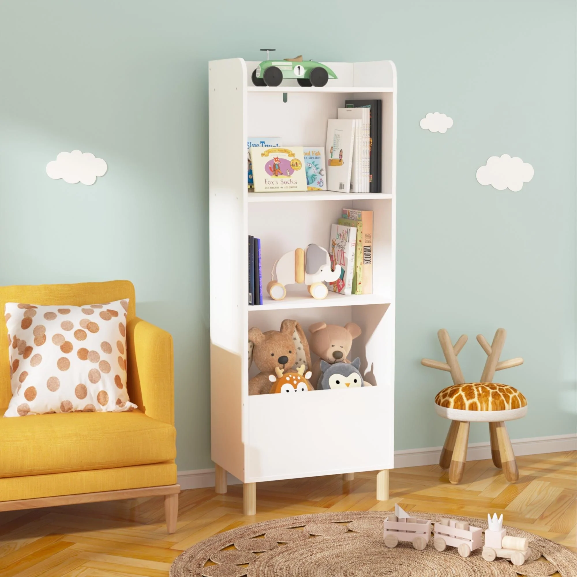 Kids 4 Tier Bookcase