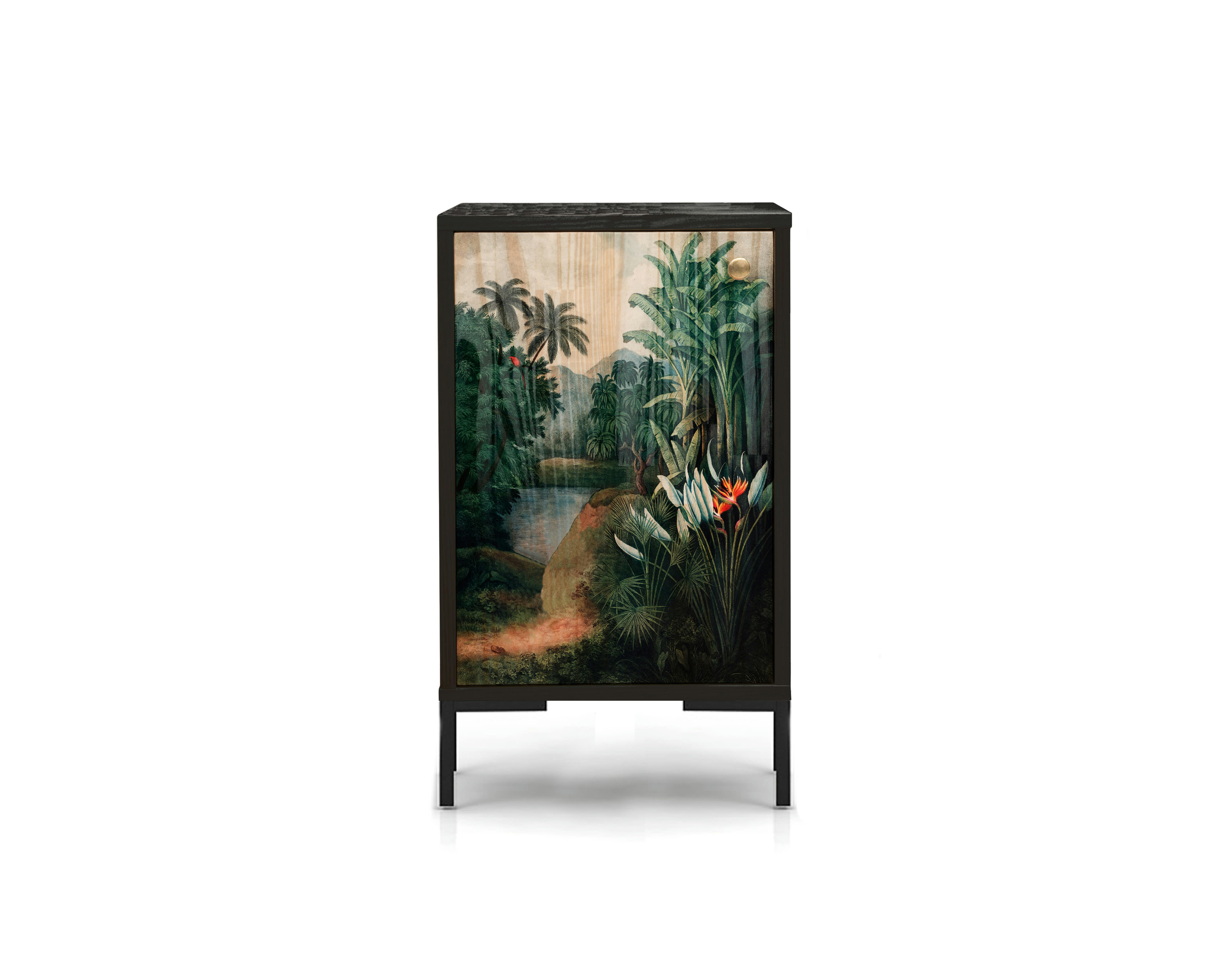 TROPICAL JUNGLE - Table de chevet en MDF avec imprimé Tropical Jungle