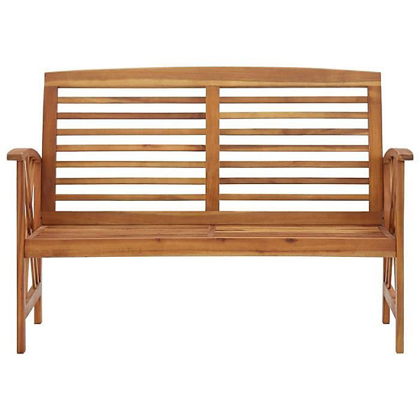 Banc de jardin - VIDAXL - 119 cm - Bois d'acacia massif - 3 places - Style naturel