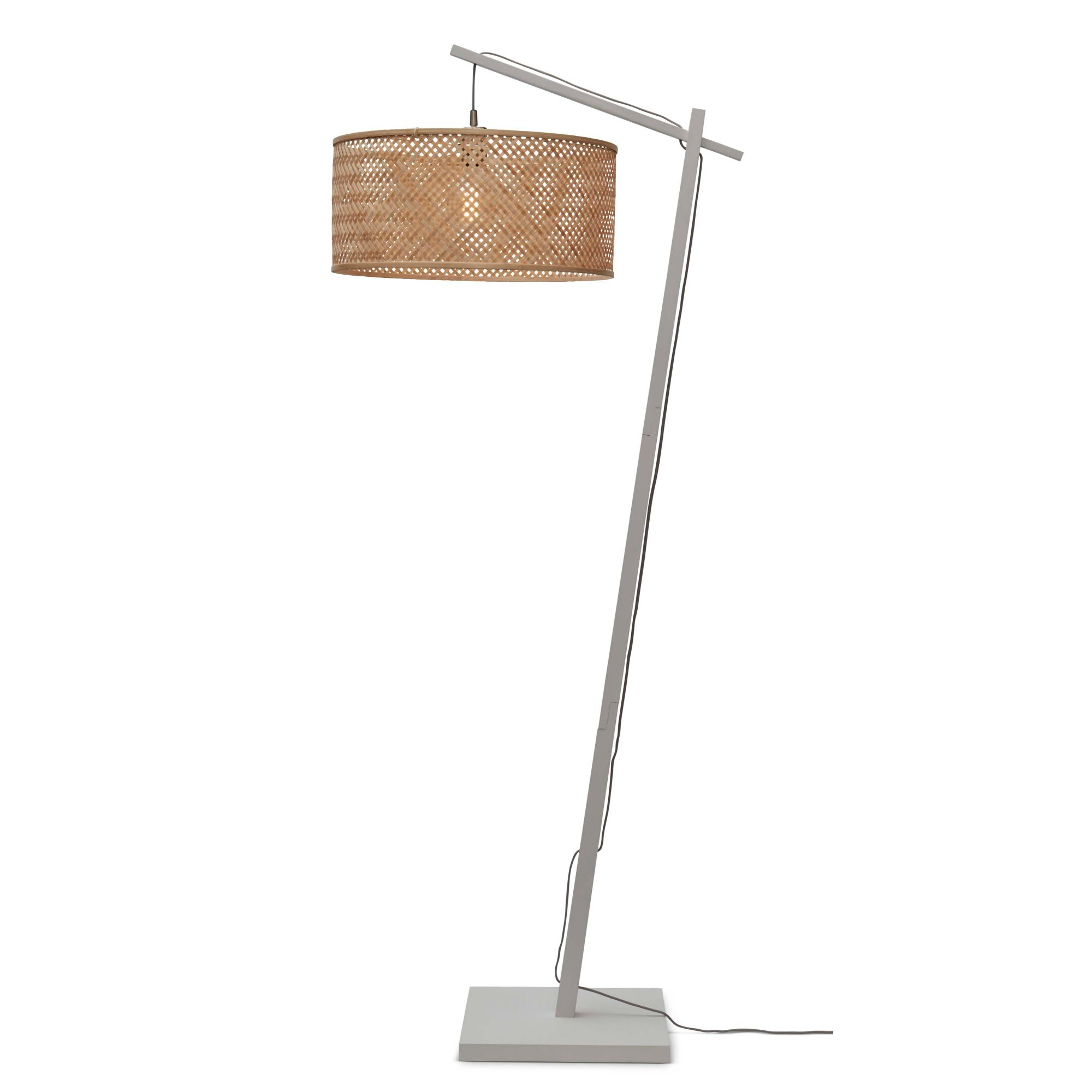 GOOD&MOJO vloerlamp Java - bruin - Ø50cm