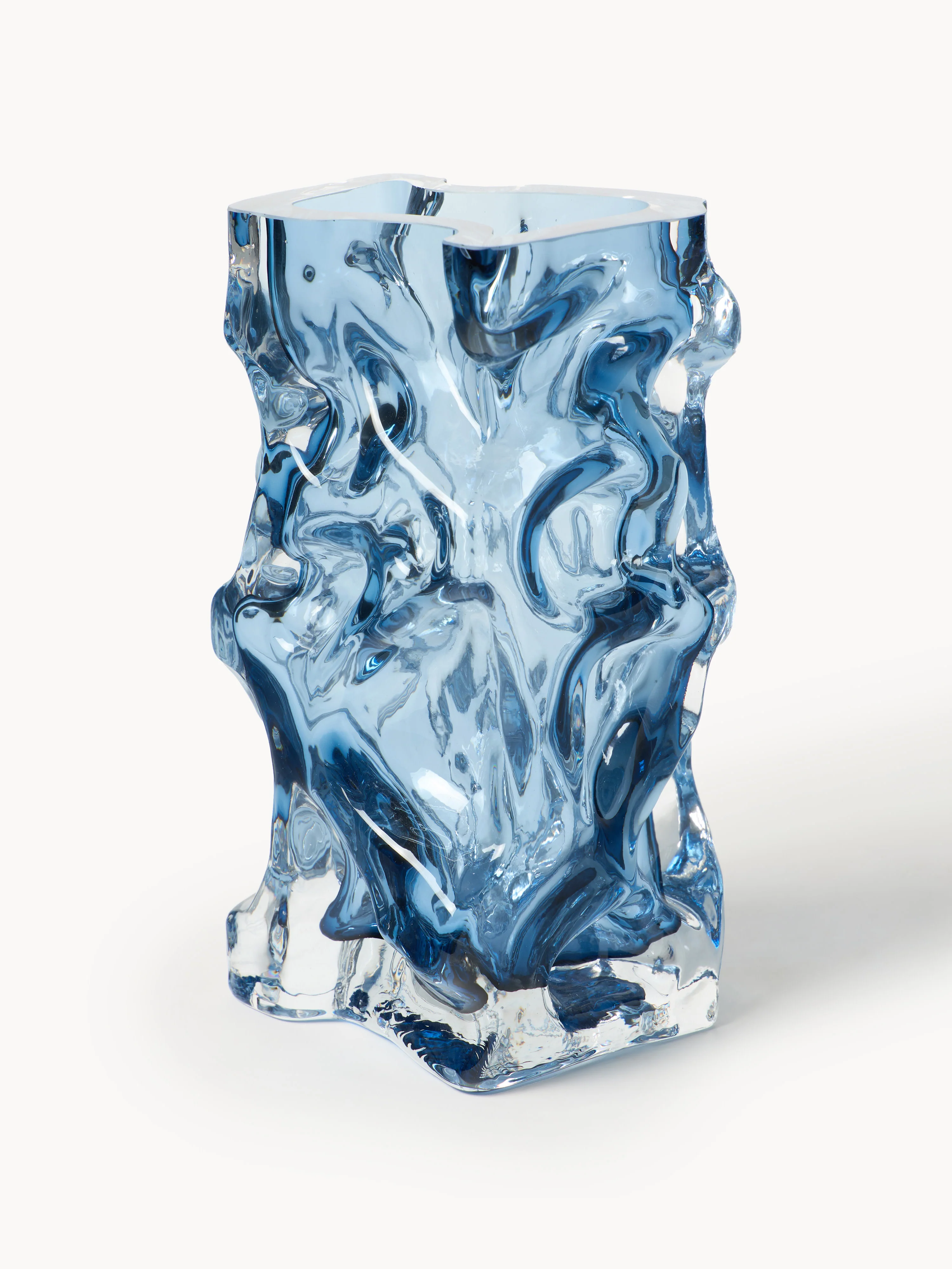 Mundgeblasene Vase Ice, H 25 cm