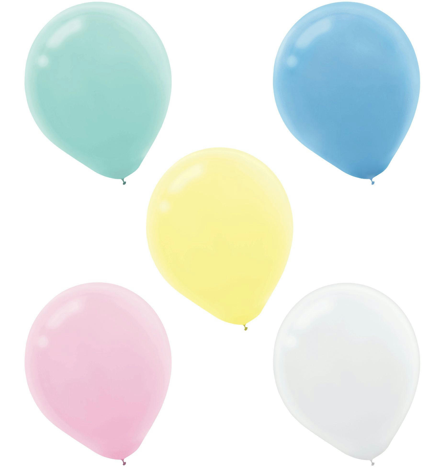 Round Latex Balloons, Assorted Colours, 5-in, 50-pk, for Birthday Party