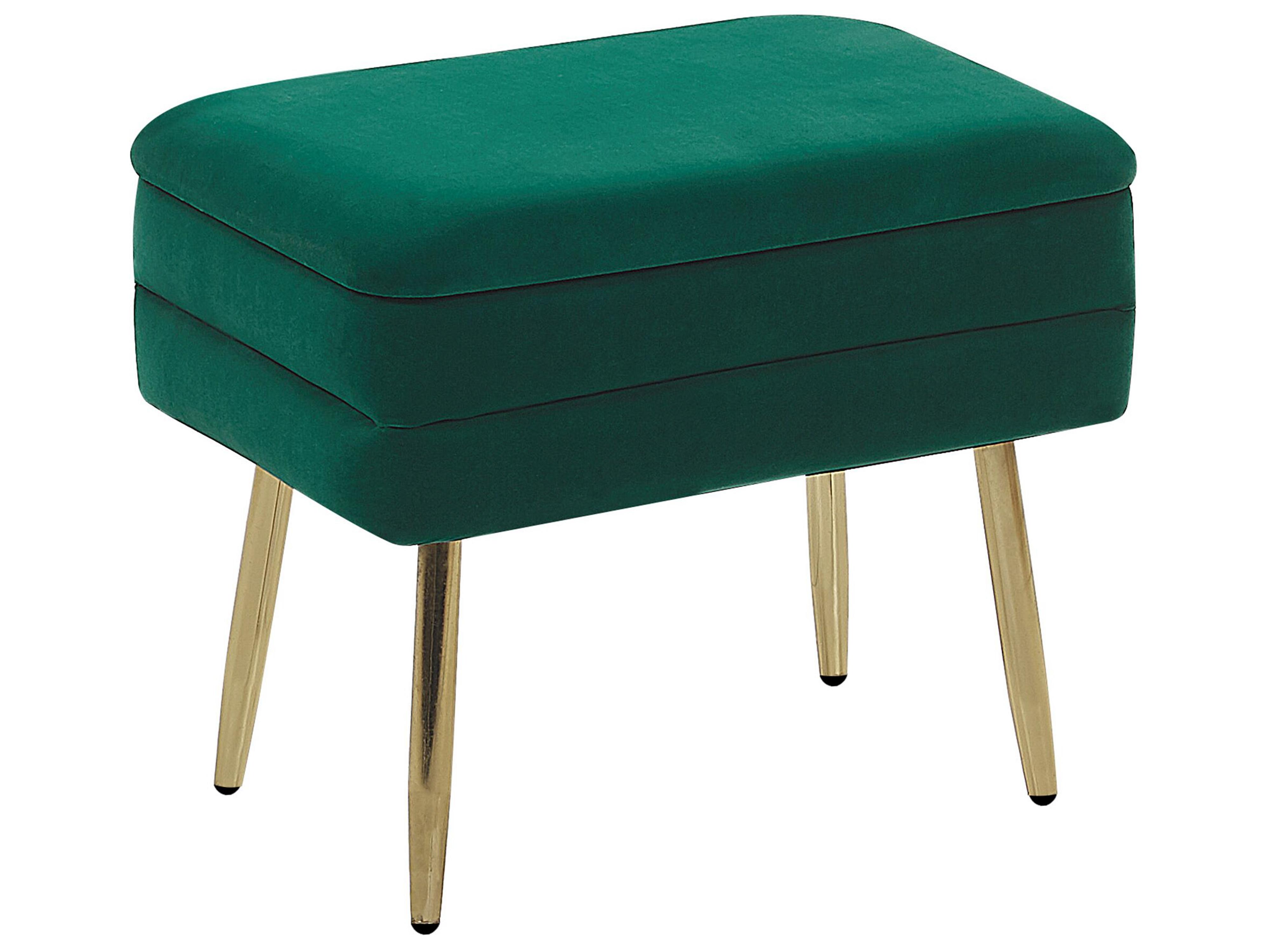 Upholstered Storage Bench ODESSA Velvet Dark Green