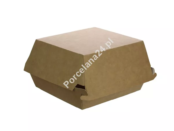 Burger Box 11,5 x 10,5 x 8cm - Opakowanie 10 szt. - Eco papier biały/kraftE.BB12-10