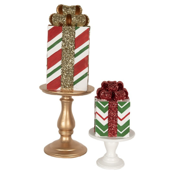 Dekoracja figurka prezent świąteczny 24 cm
