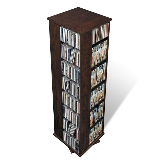 Prepac Everett Espresso 4-sided Spinner Media Storage Cabinet