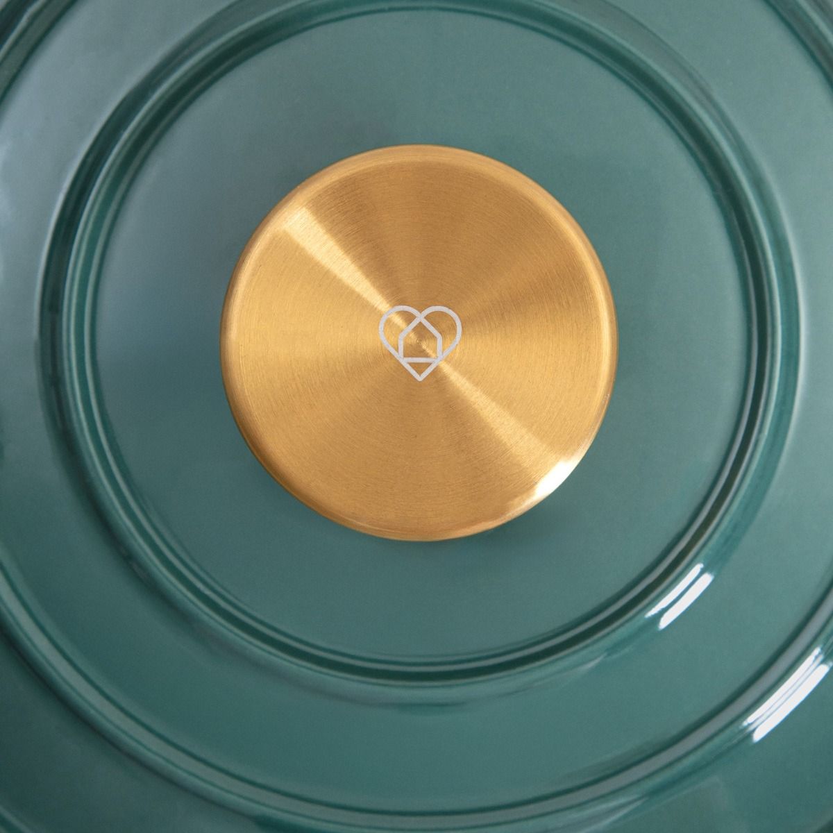 Garnek żeliwny ANDREAS zielony tradycyjny ombre, 24cm 4 l