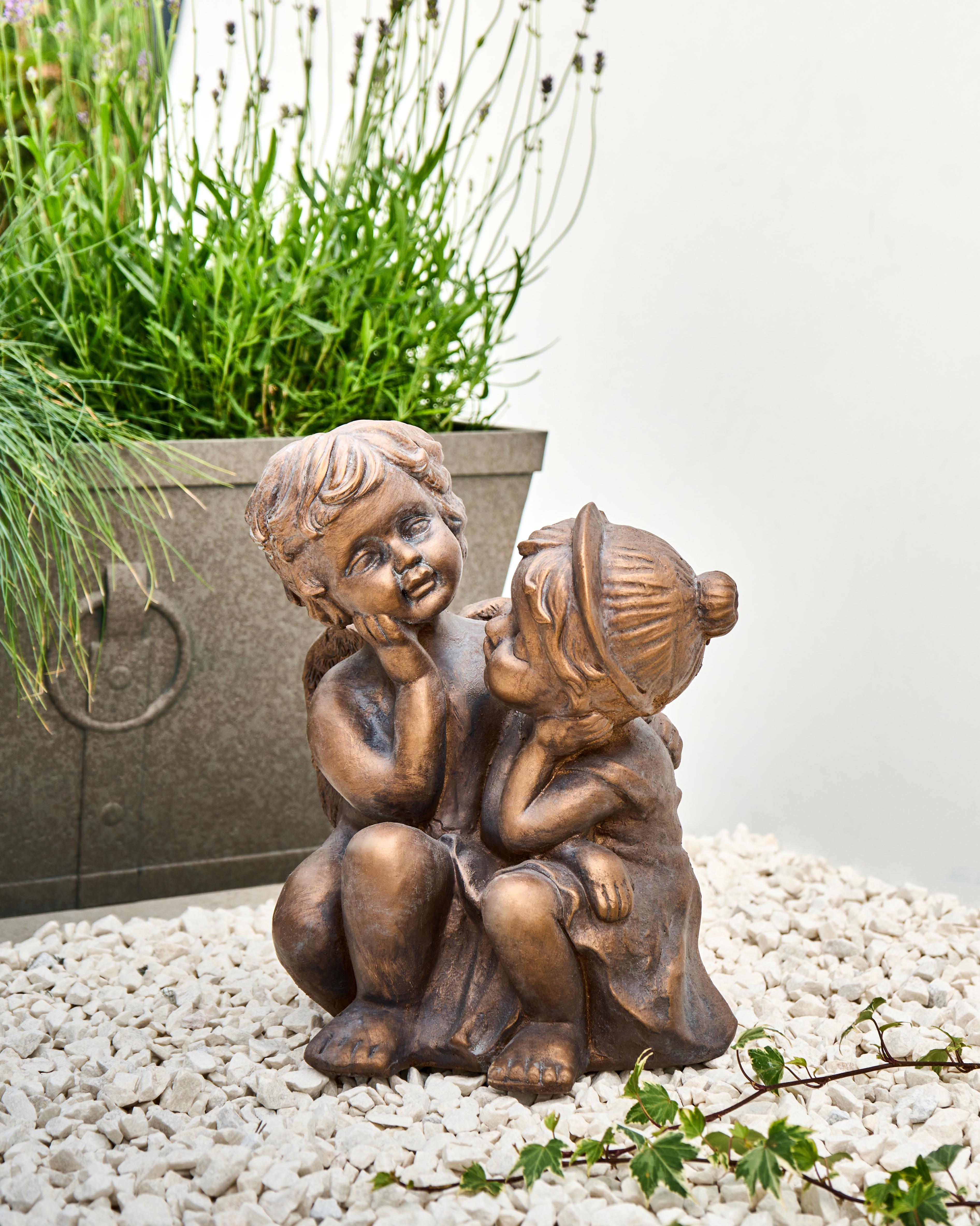 Garden Figurine DAMARO Children Brown