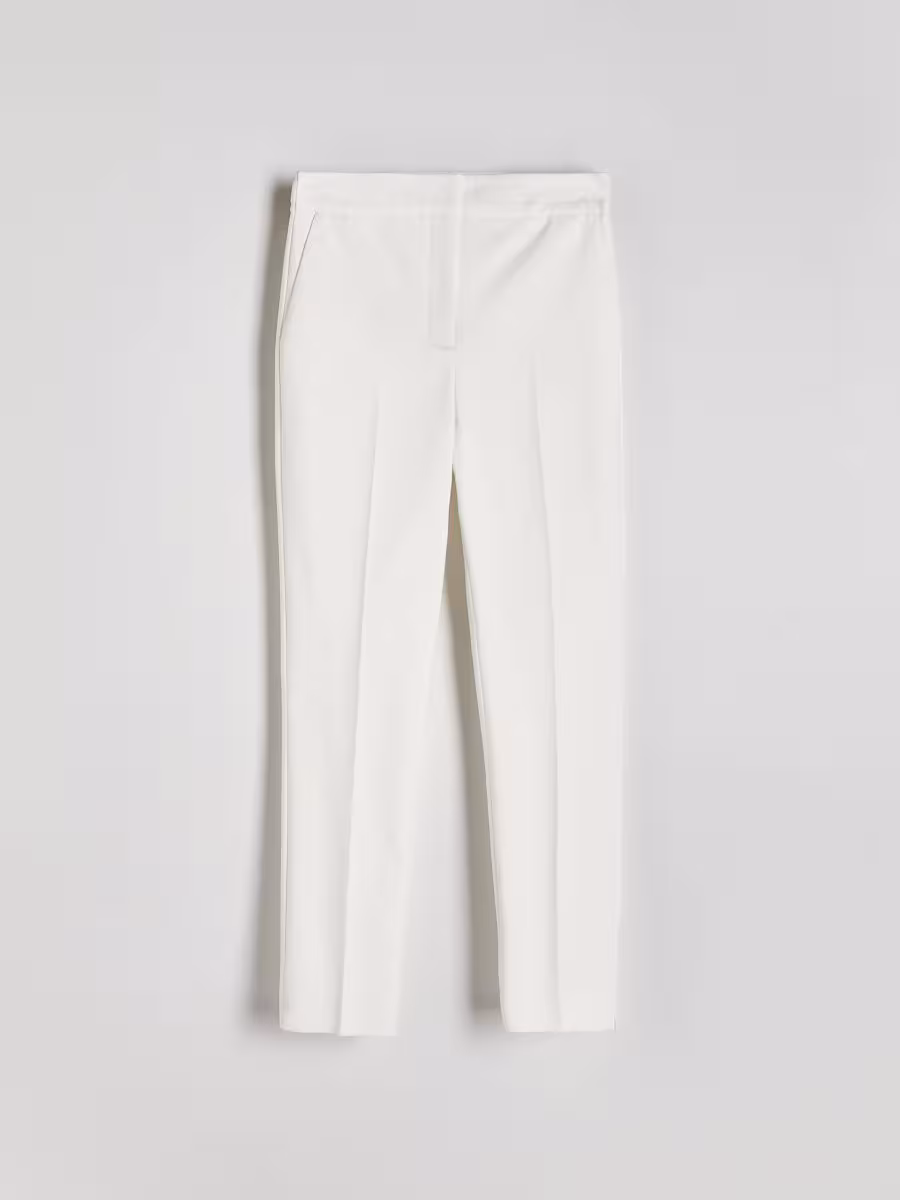 Cigarette Trousers With Pressed Crease