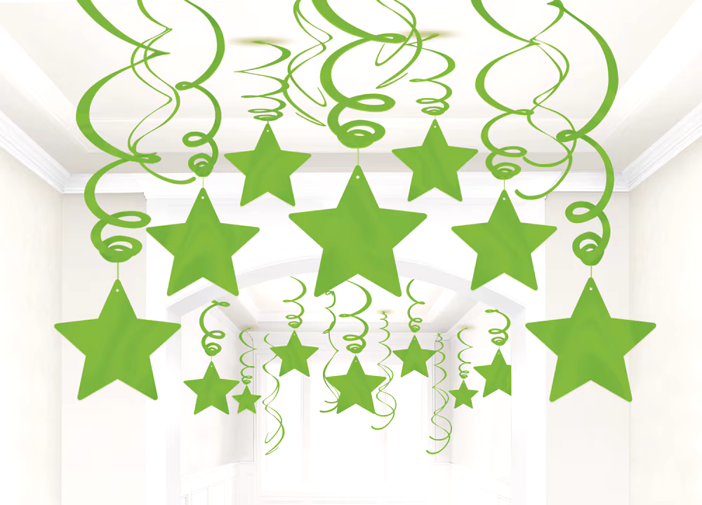 Star Swirl Decorations, 30-pk