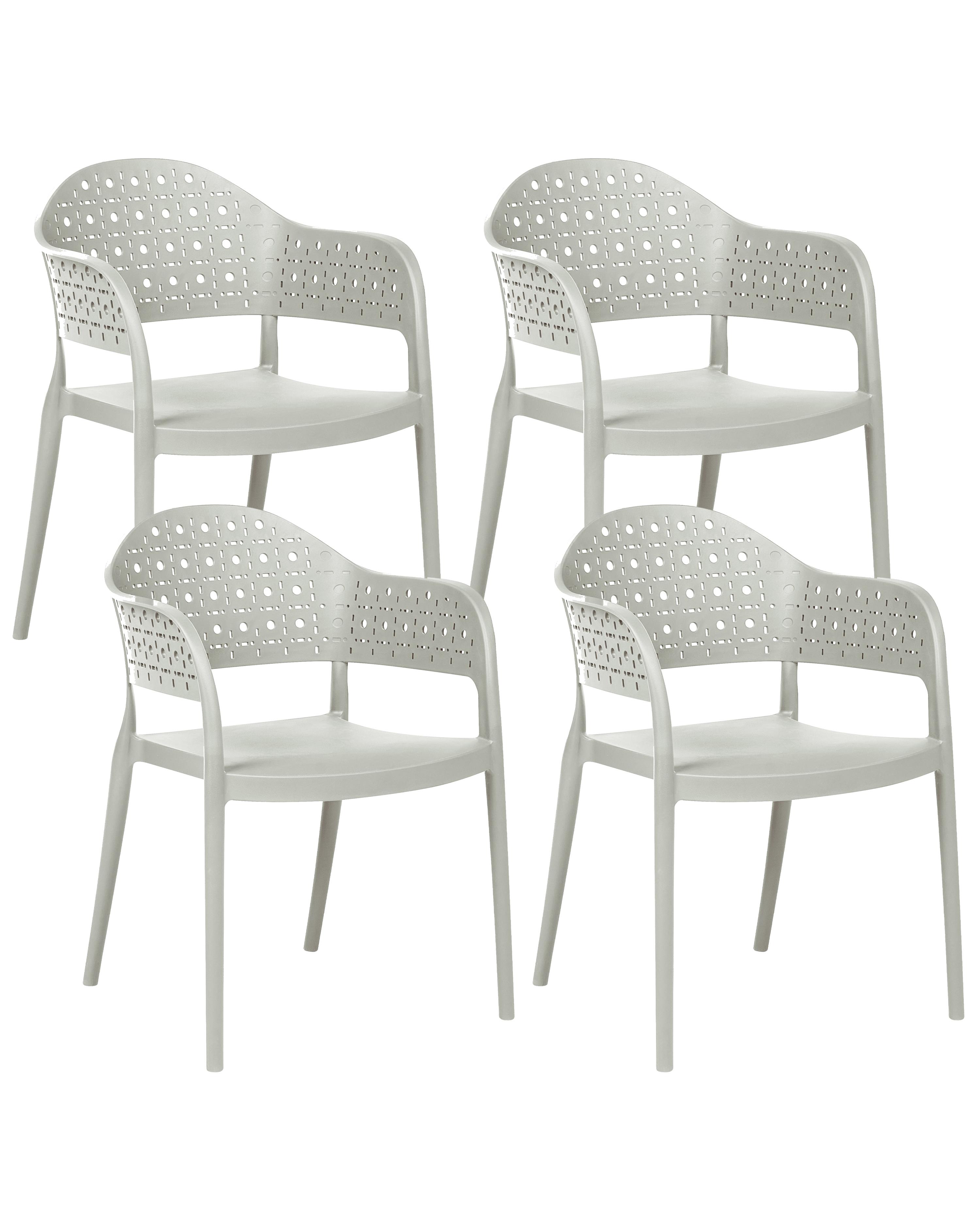 Set of 4 Chairs NARINO Light Green