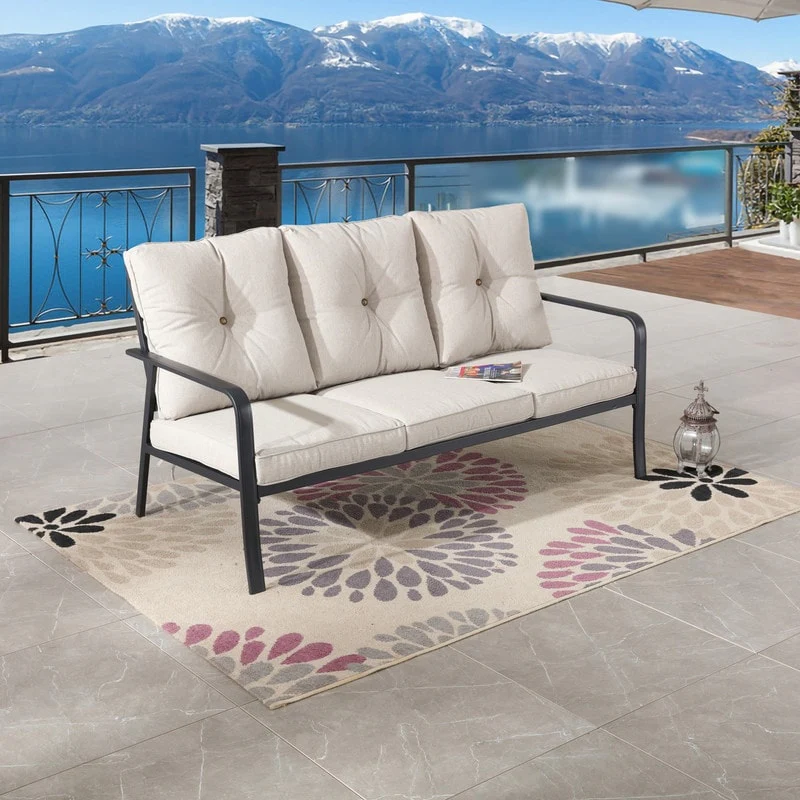 Patio Festival Outdoor 3-Seater Sofa with Cushions