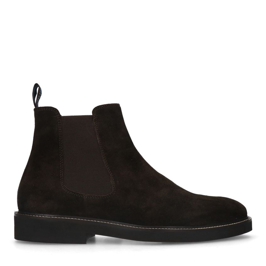Manfield Bruine suède chelsea boots