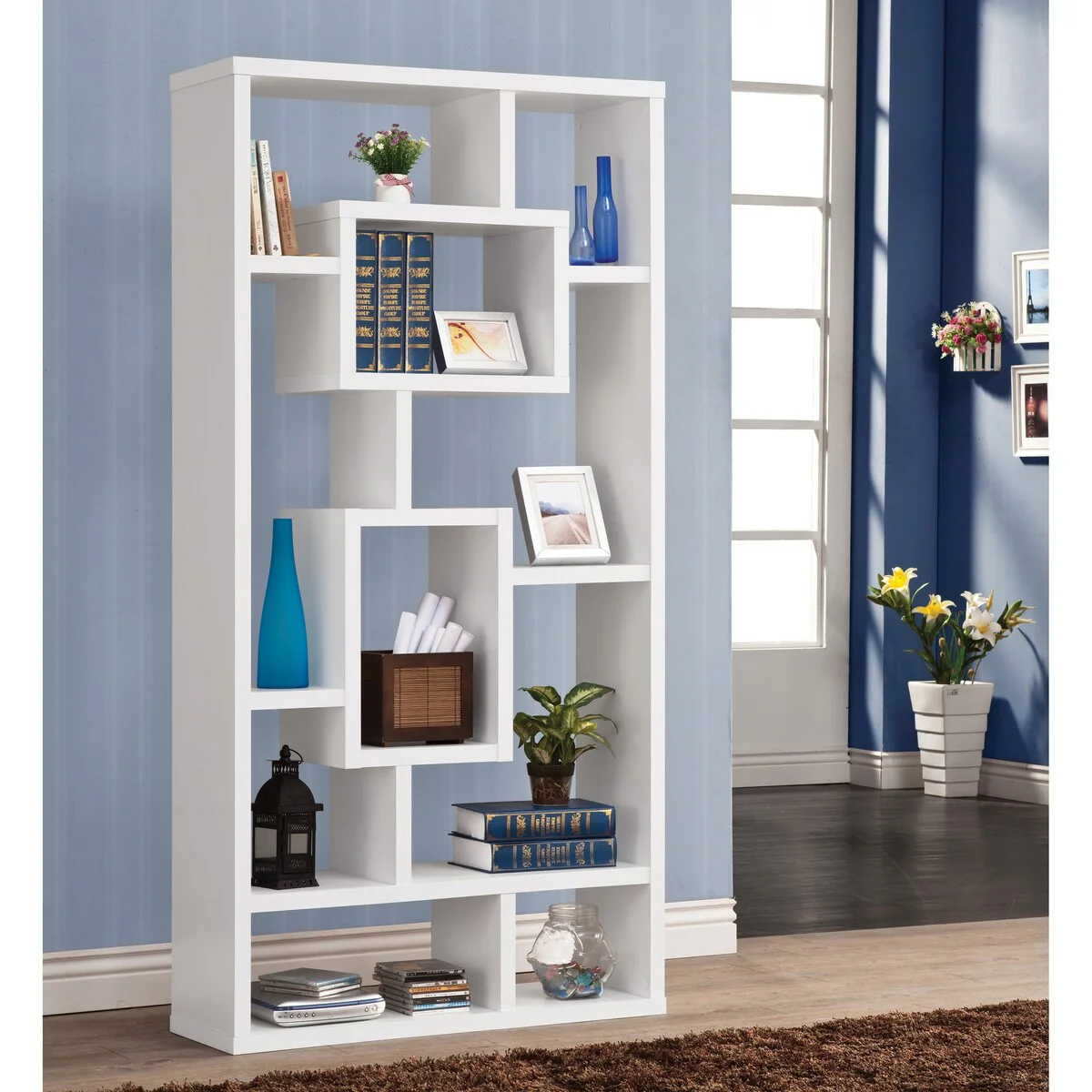 10-Shelf Bookcase White