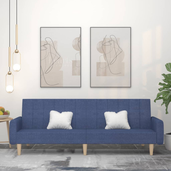 Sofa rozkładana NiebieskiTkanina vidaXL