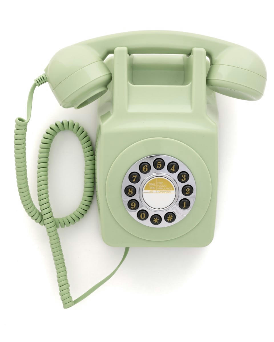 - Téléphone analogique  746 WALL PUSH BUTTON GREEN