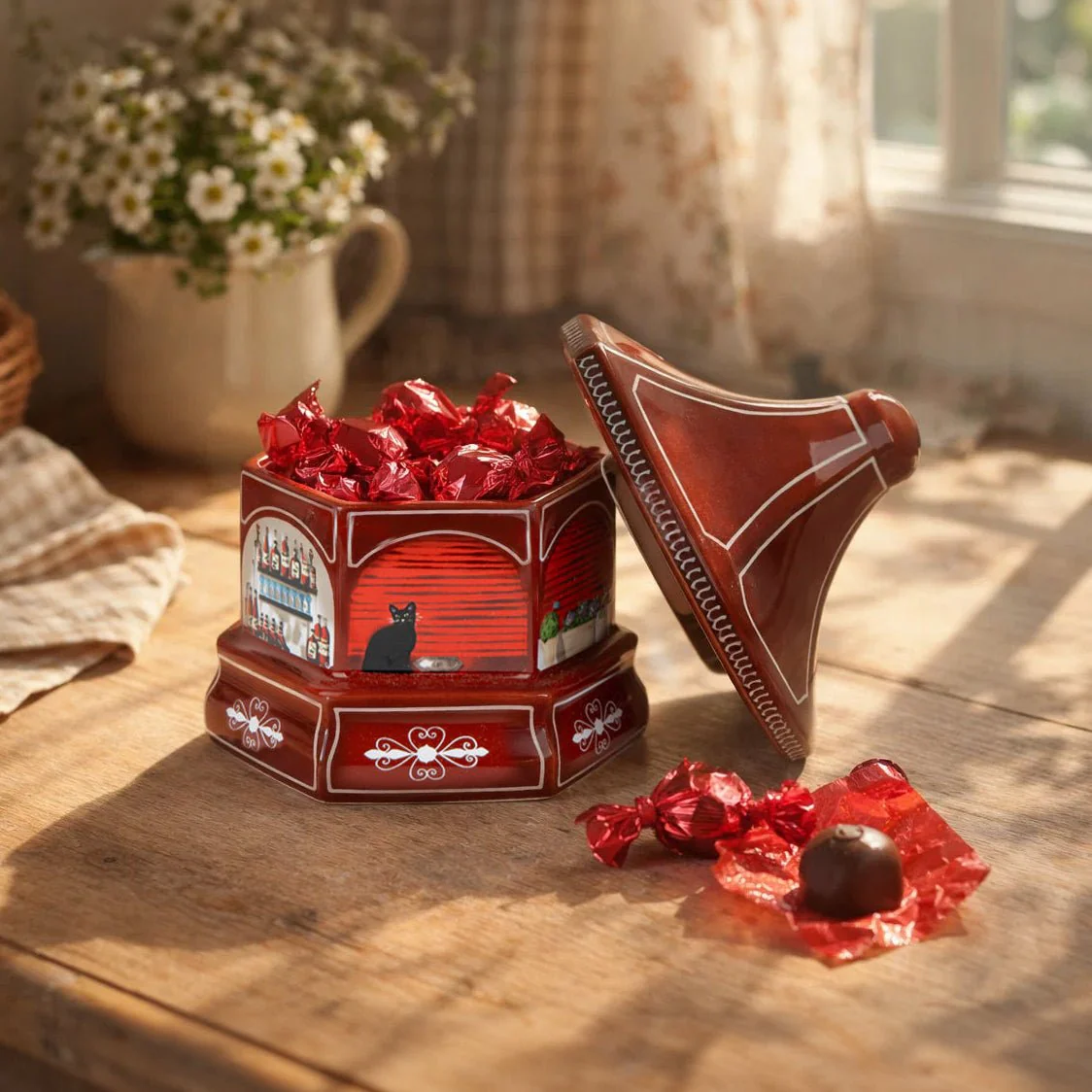 Caixa Decorativa Vermelha Quiosque de Ginja KIOSK