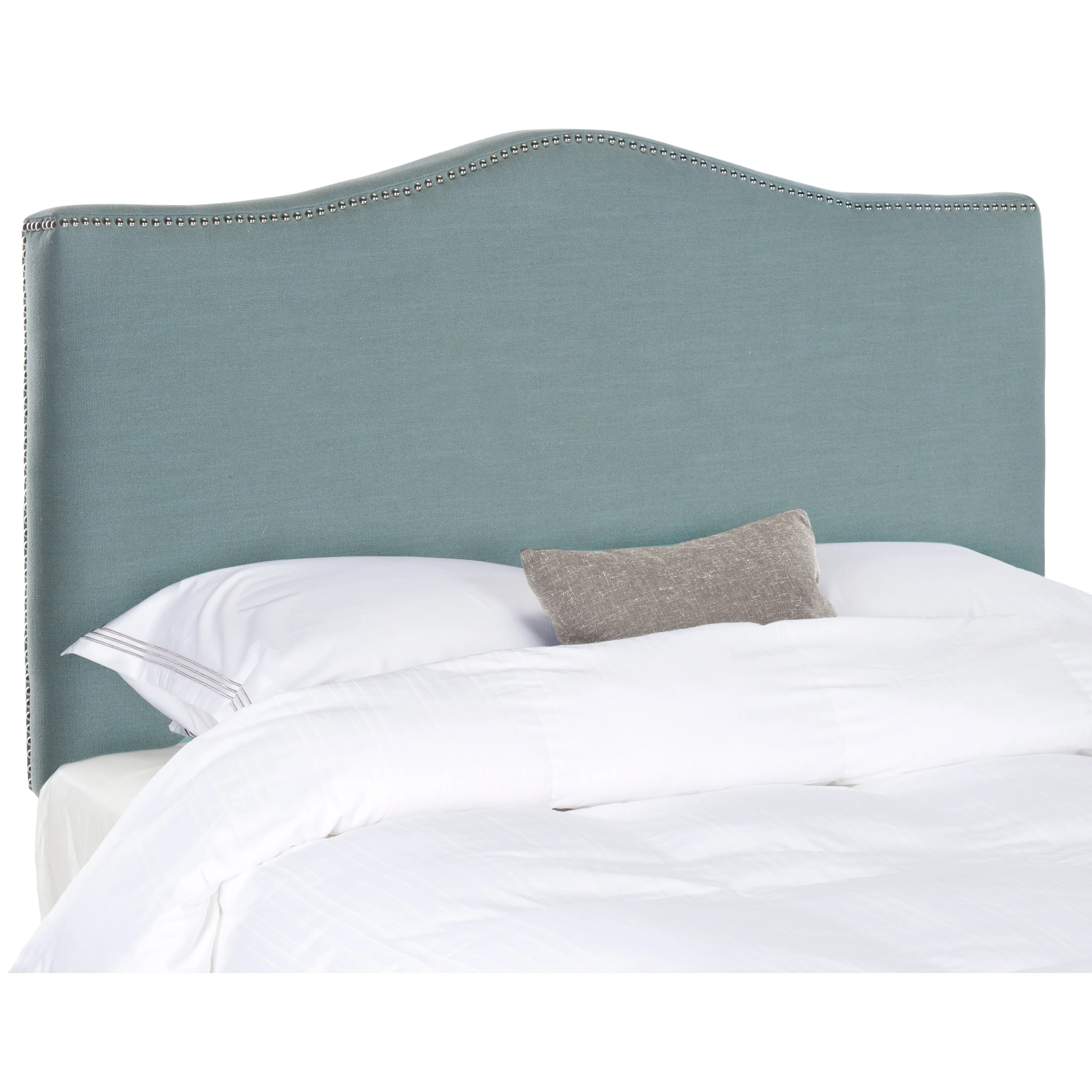 SAFAVIEH Ashlie Upholstered Camelback Headboard