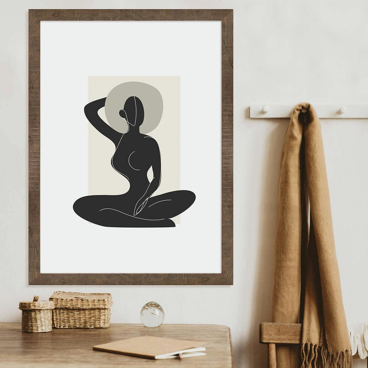 FAUVE - Cadre photo effet bois 50x70 cm résine recyclée