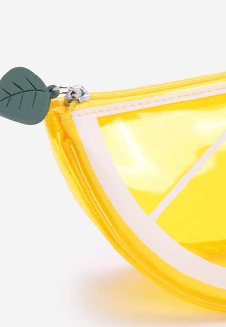 Womens Yellow Lemon Cosmetic Bag