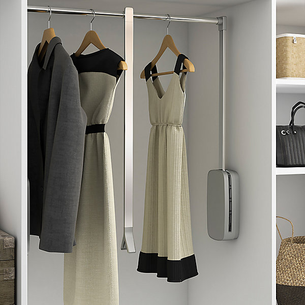 Emuca Penderie rabattable pour armoire Sling, 450 - 600, Chromé, Acier et Plastique.