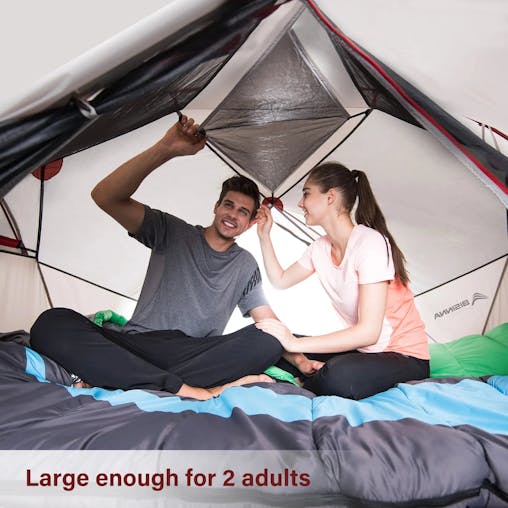 NNEOBA 2-Person Double-Layer Camping Tent Waterproof BackpackingGreen