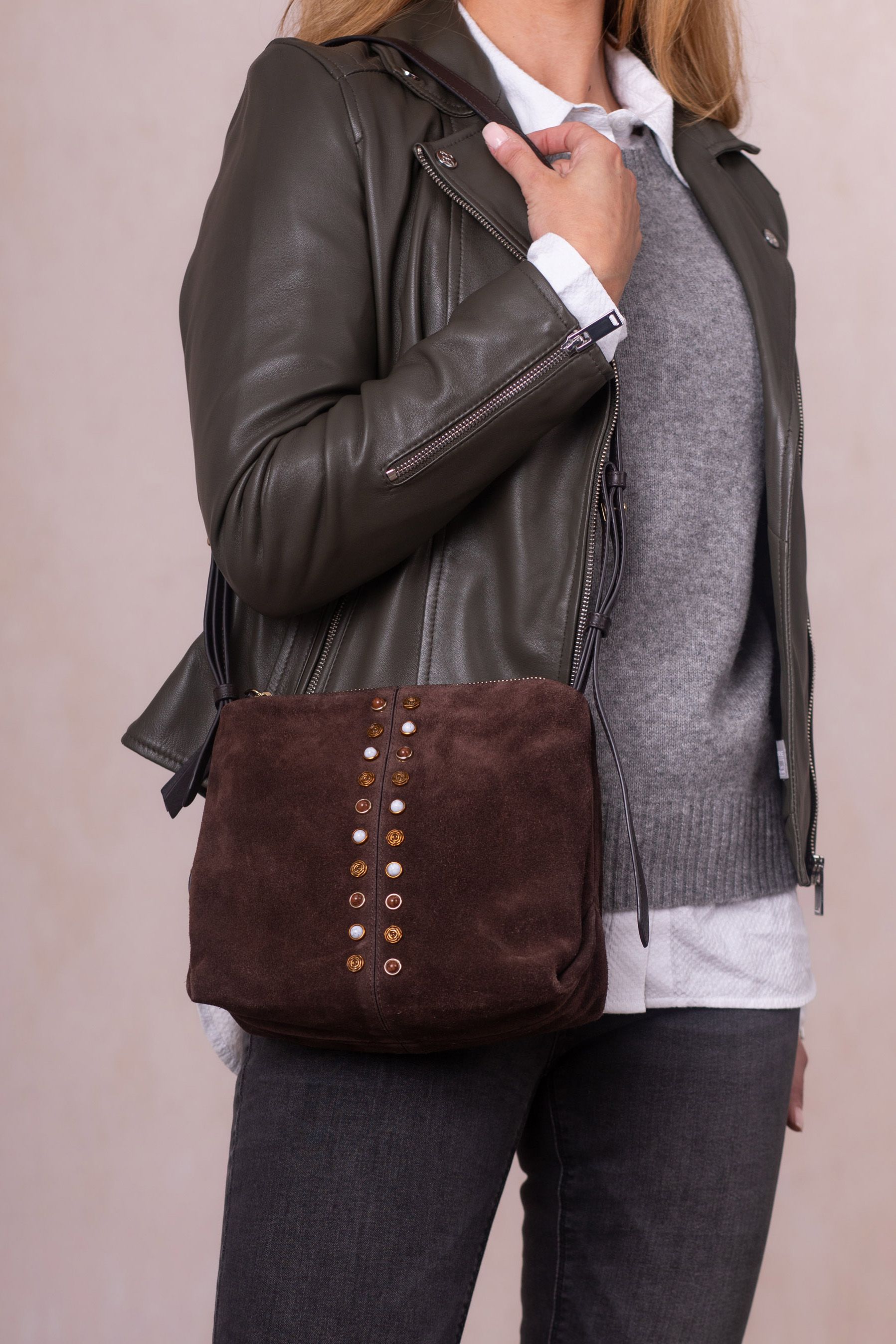 Lakeland Leather Buttermere' Suede Cross Body Bag
