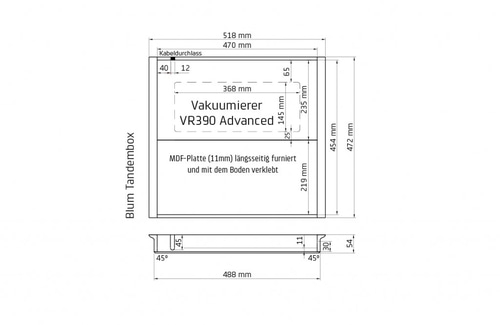 VR 390 advanced   Blum Legrabox 16 / Hettich AvanTech