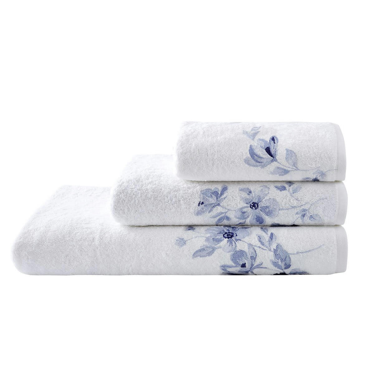 PASSÉ PRÉSENT - Drap de douche coton blanc 70x140 cm