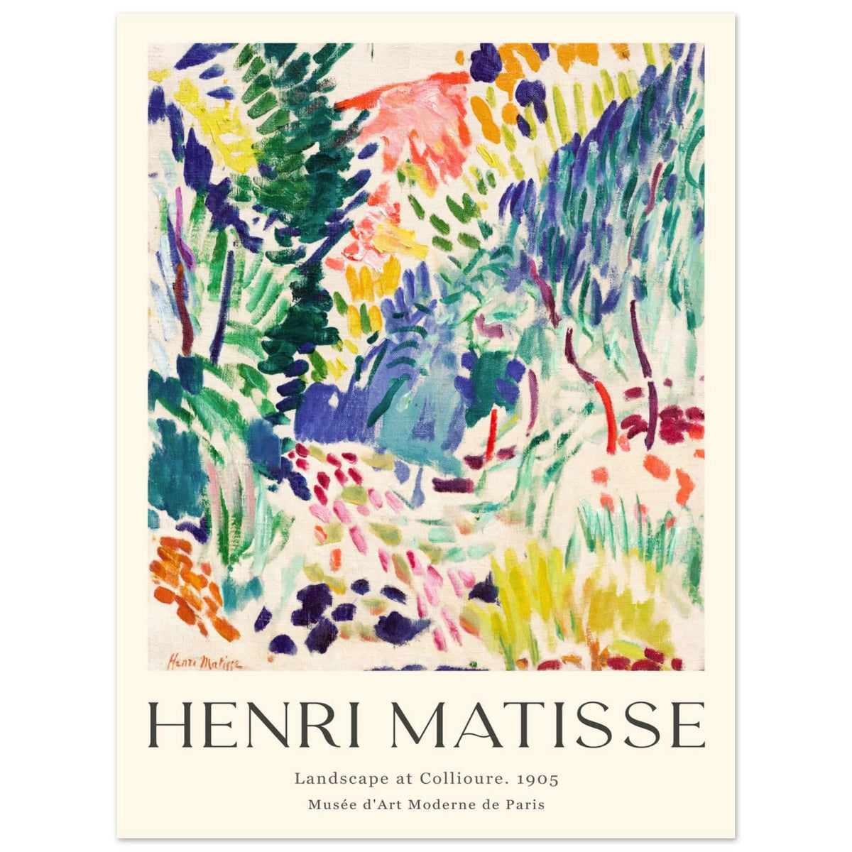 Artfulprints Poster Matisse - Landscape of Collioure 1905  - 30x40 cm - Meerkleurig