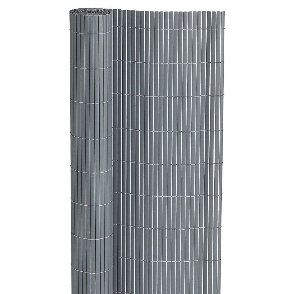 Canisse double face plastique gris 150x300cm