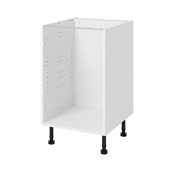 Caisson bas de cuisine Caraway GoodHome blanc H. 72 cm x L. 50 cm