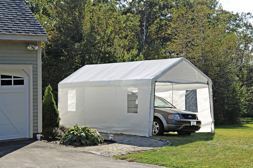 ShelterLogic Max AP™ Canopy ClearView Enclosure Kit, White, 10-ft × 20-ft
