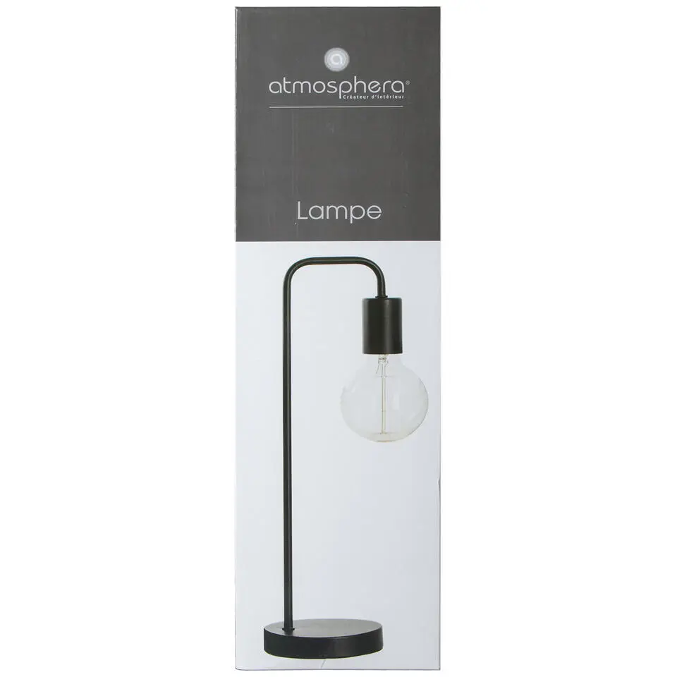 Atmosphera Tafellamp/bureaulamp Design Light - zwart - 46 cm