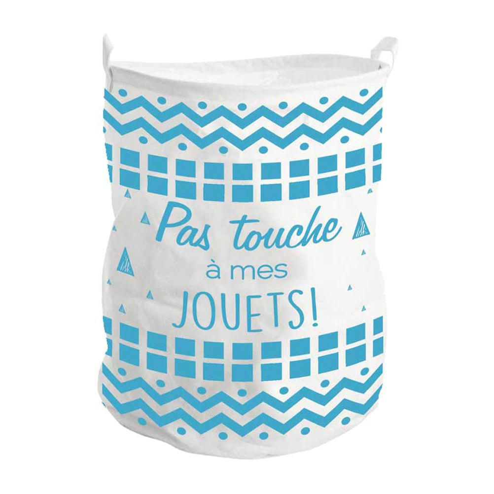 JOUETS - Corbeille à linge ou à jouets bleue H50cm