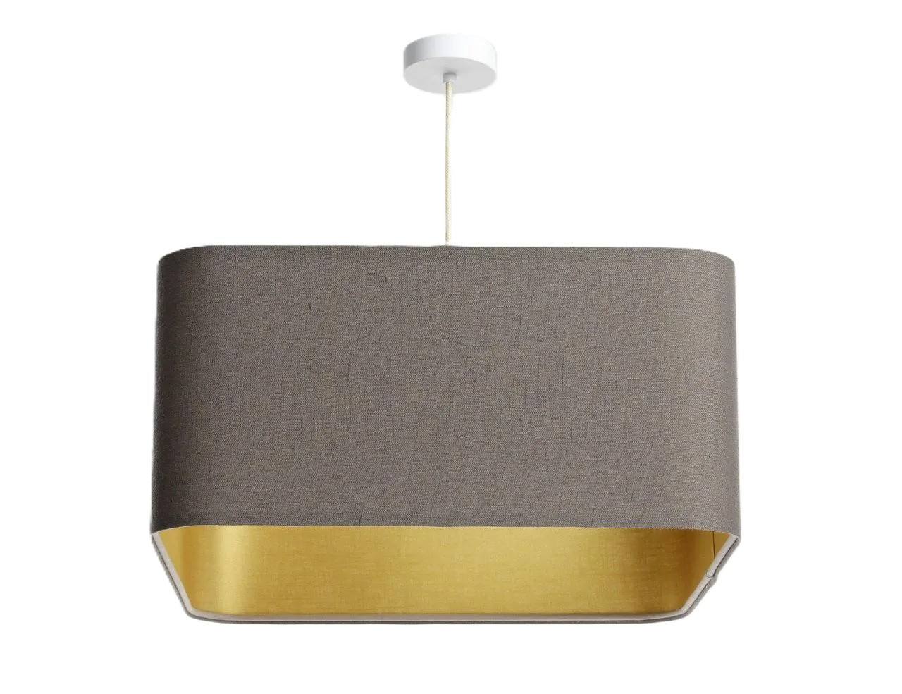 Lampa wisząca KWADRO LEN 002-40w20 beżowa/złota