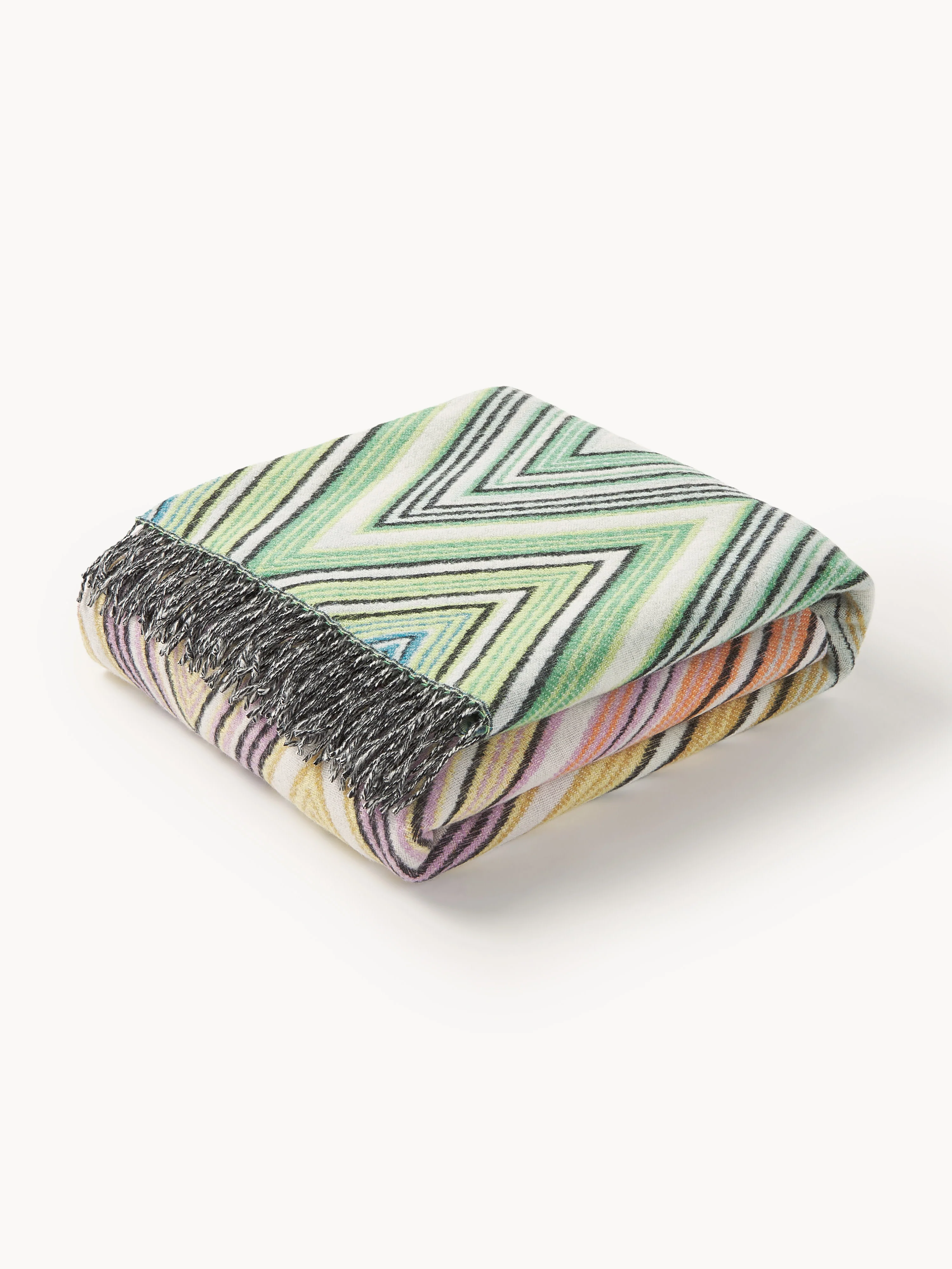 Woll-Plaid Plume mit Fransen