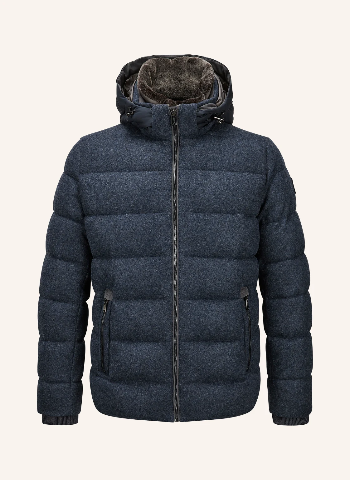 MILESTONE Steppjacke MSMASON im Materialmix mit abnehmbarem Kragen
