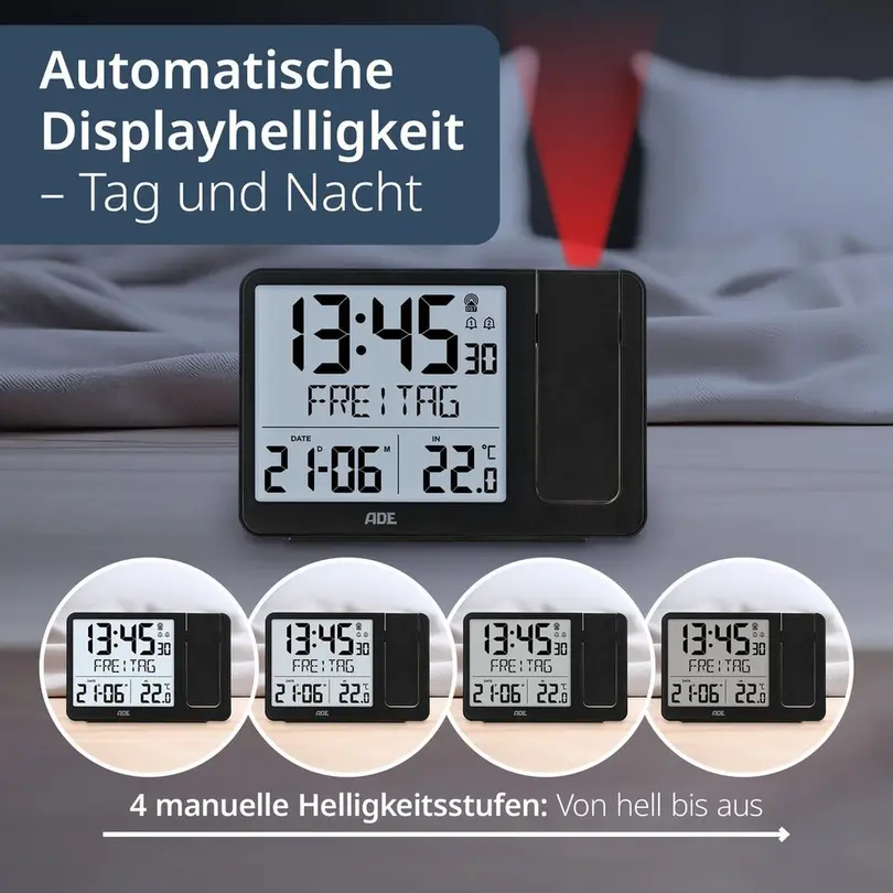 Wecker Funkuhr digital