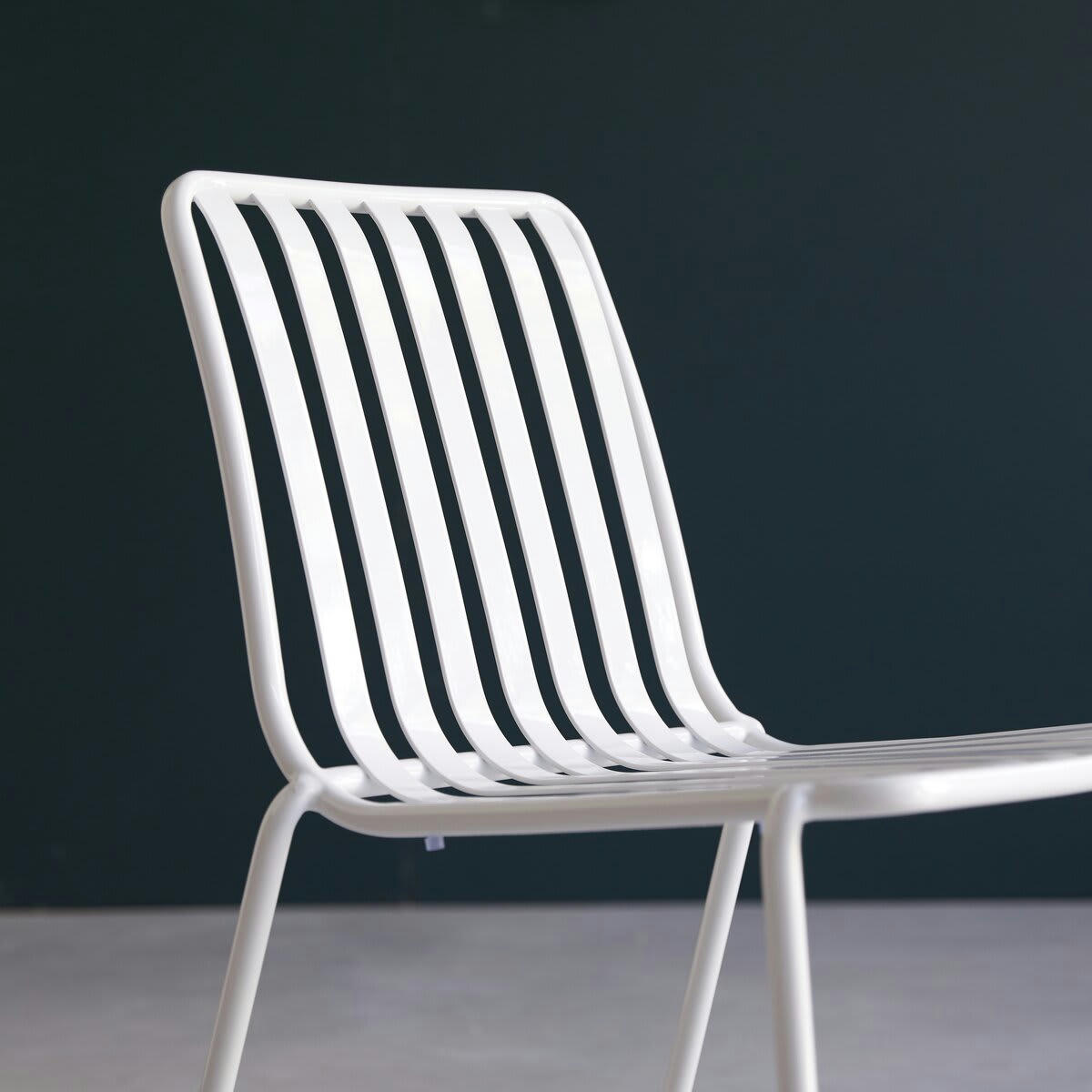 GABY - Chaise en métal white