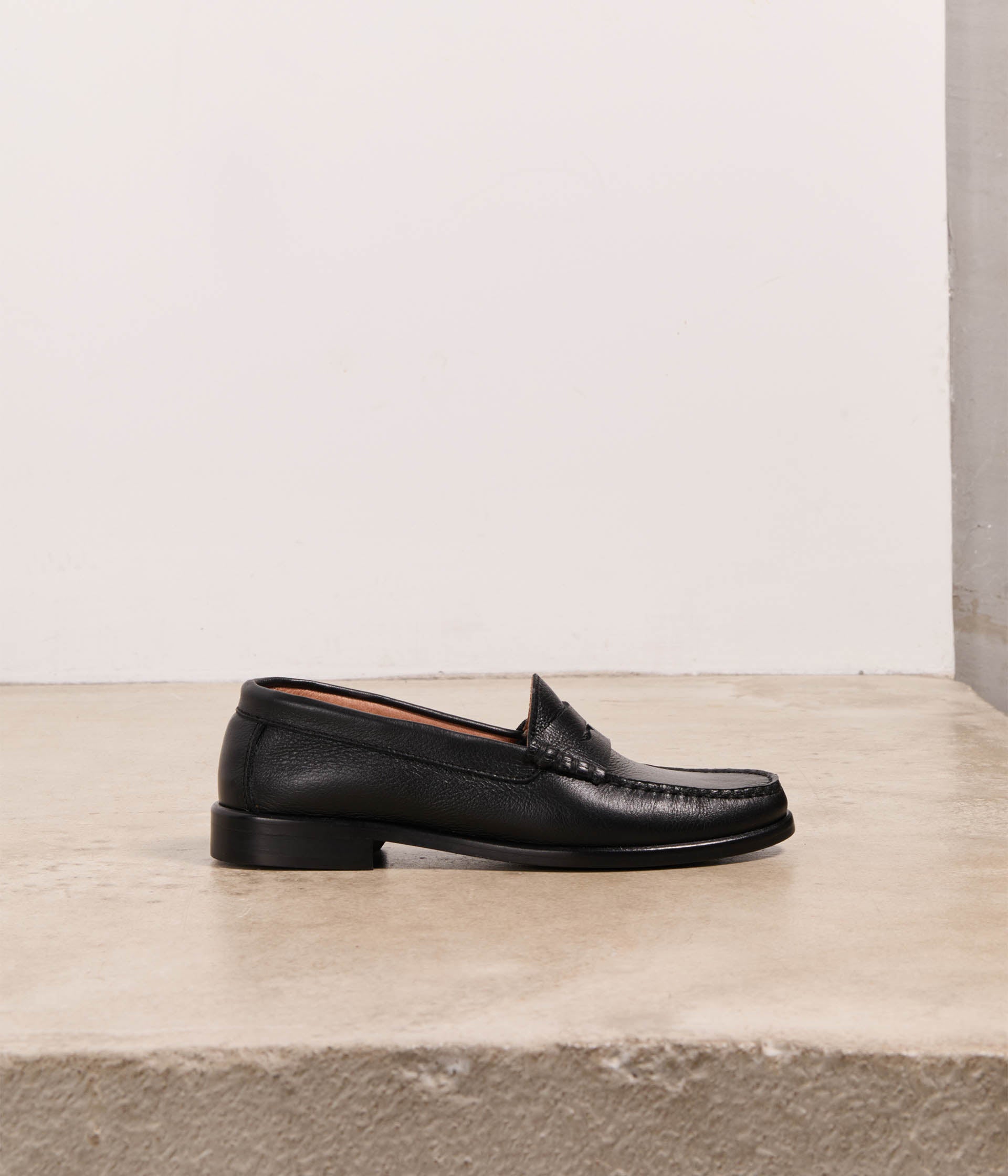 Mocassins cuir noir Driss