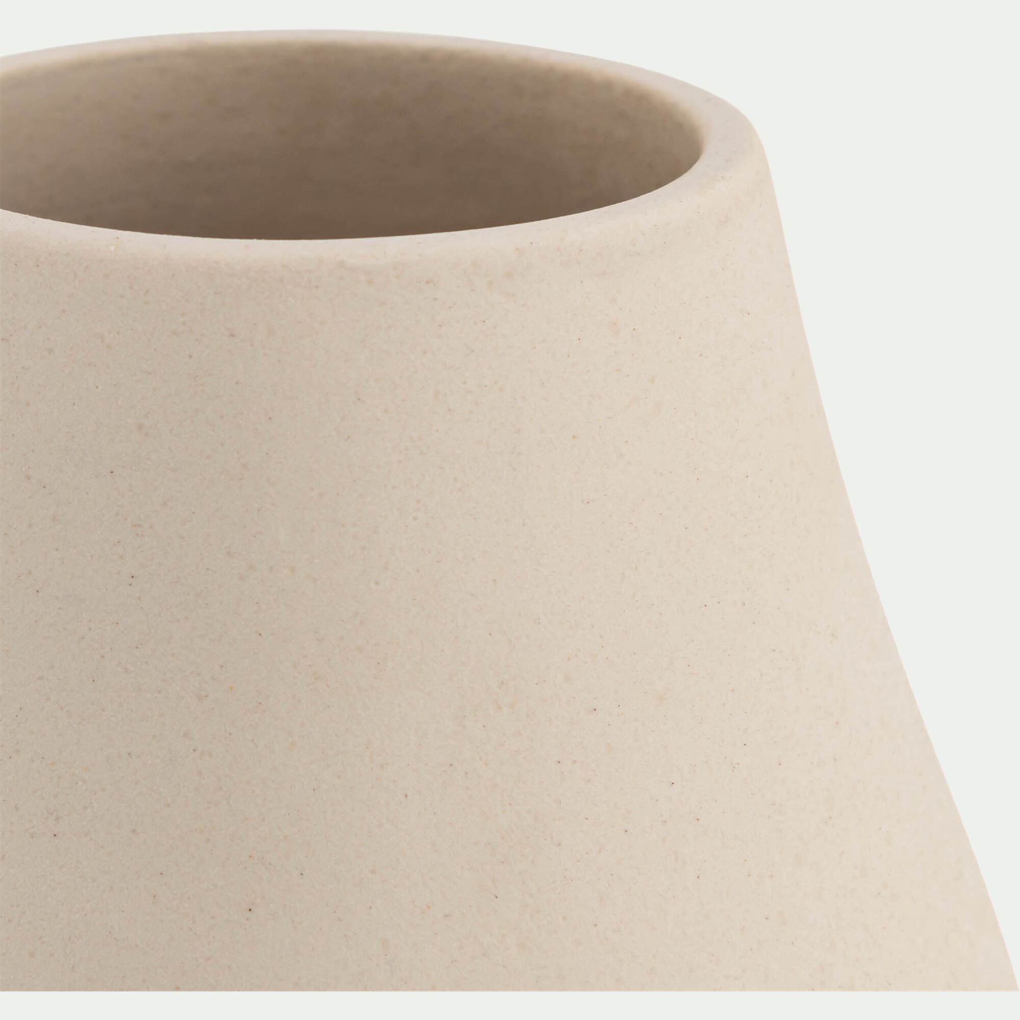 SABUGAL - Vase classique en faïence H15cm - beige