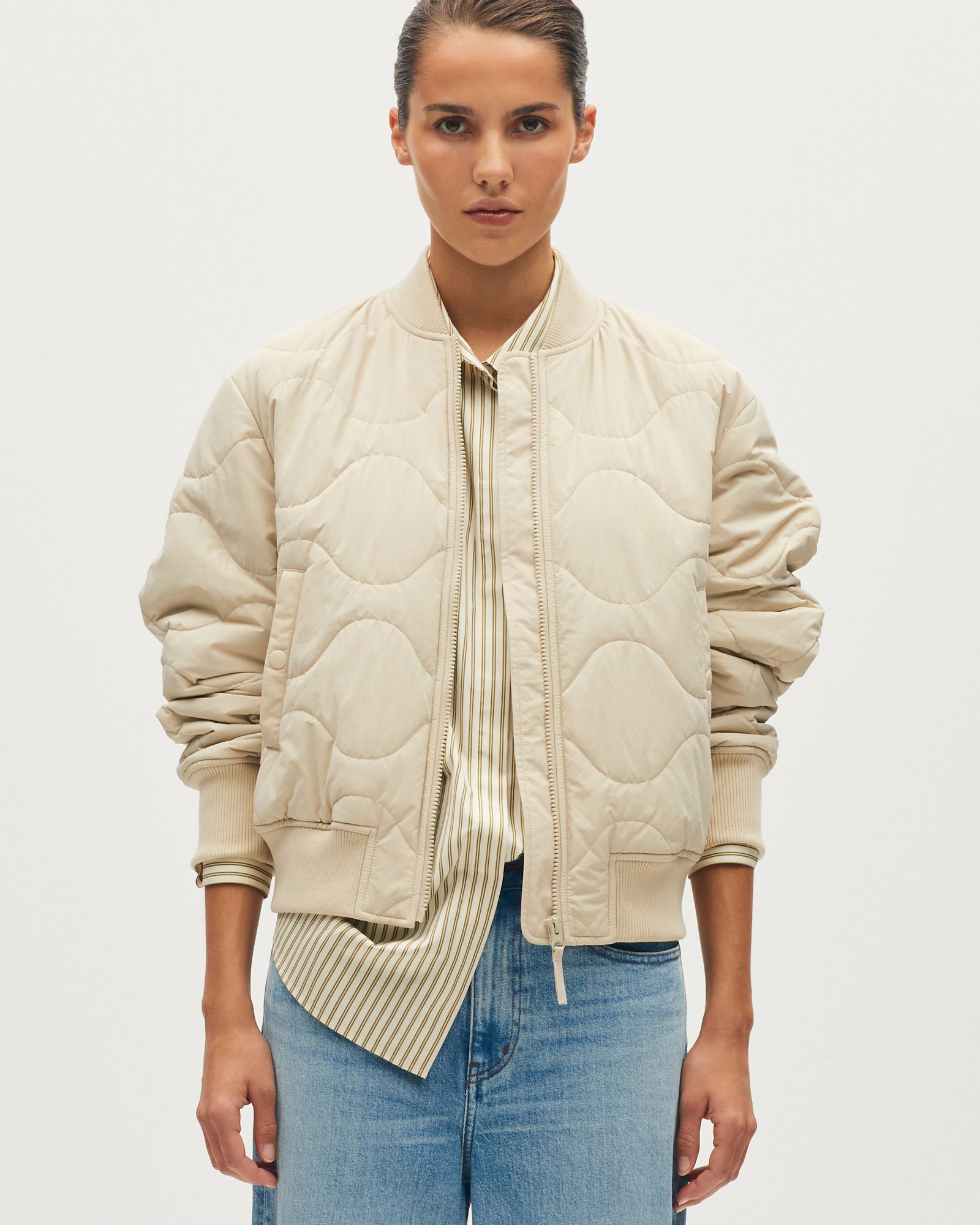 Blouson bomber matelassé en nylon