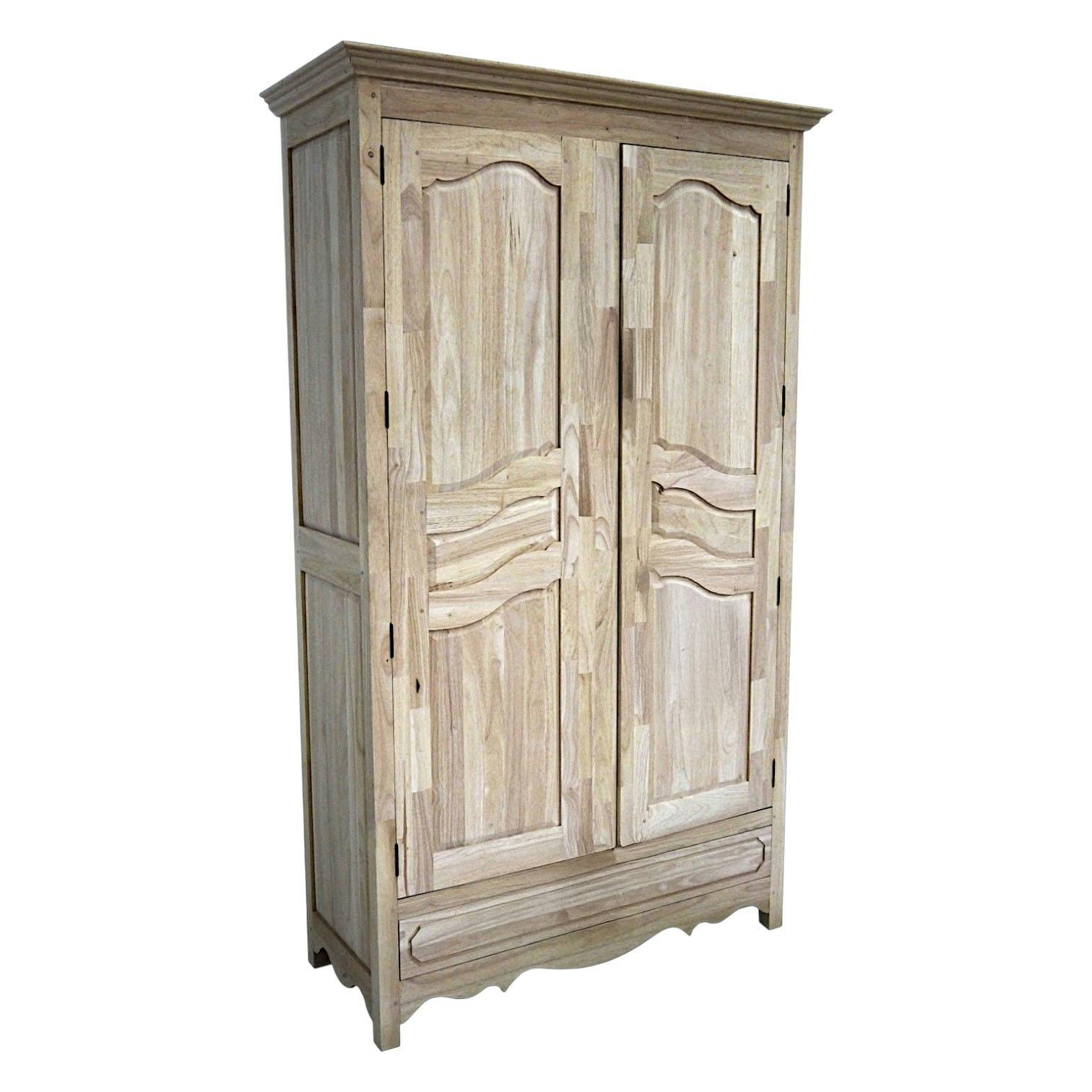 Armoire 2 portes hévéa 120x50x200cm TRADITION