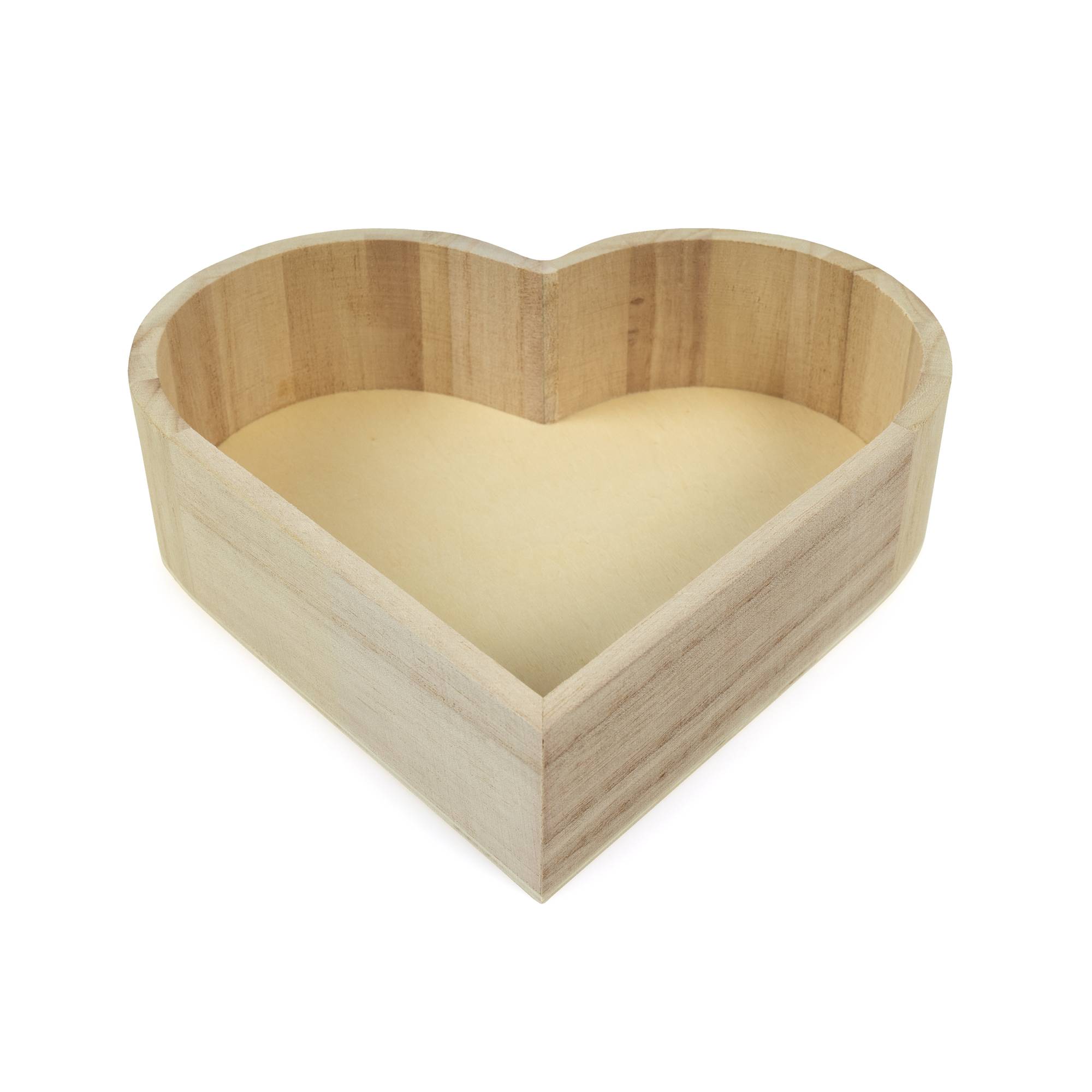 Wooden Heart Tray 20cm x 20cm x 5cm