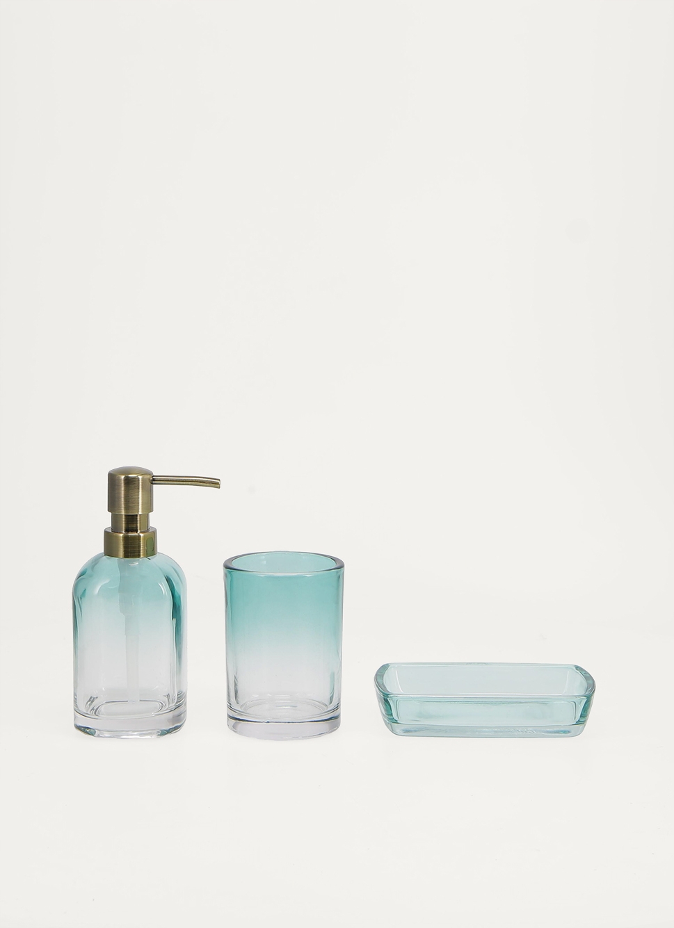 PORTE-SAVON EN VERRE DÉGRADÉ BLEU/VERT