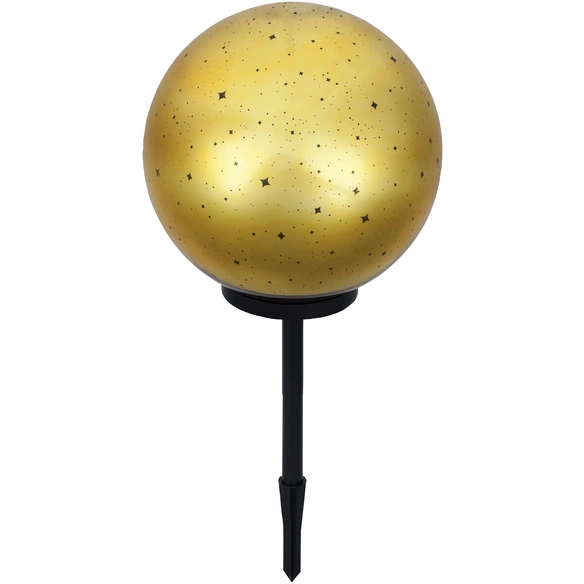 LED-Kugelleuchte, 9,6 W, 3000 K, 900 lm, goldfarben, ⌀ 30 cm, Glitzereffekt
