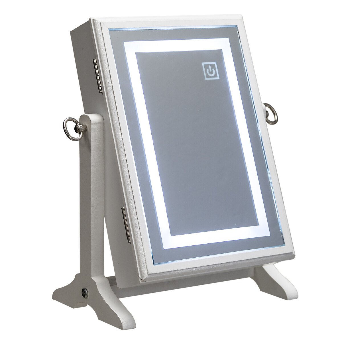 Jewellery box LED, wood White, 26x35 cm