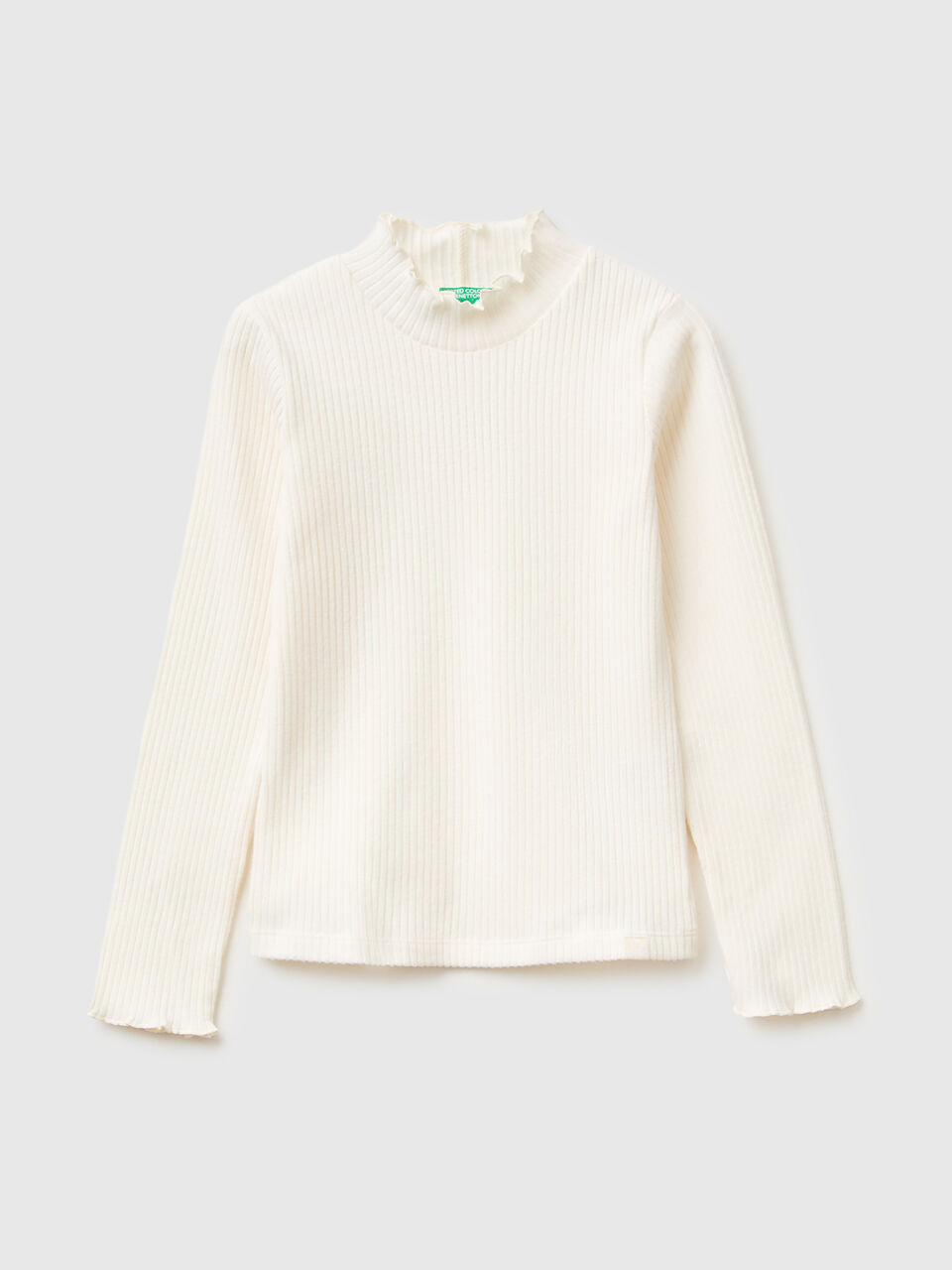 Turtleneck t-shirt in warm cotton blend