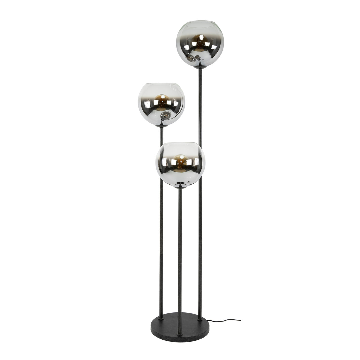 Giga Meubel Vloerlamp Bubble - Zwart - 3-Lichts - 46x46x162cm